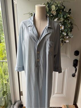 Lauren Ralph Lauren Light Blue Striped Women's Nightshirt